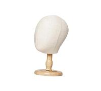 FLCPJGV Tête de Mannequin avec Base en Bois, Présentoir de Chapeaux et Perruques pour Enfants, Présentoir Chapeaux pour Casquette, pour Perruque Fabrication, Coiffage, Bijoux, Hauteur totale 31cm