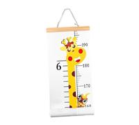 FLCPJGV Toise pour Enfants, Cadre en Bois, Tableau de Croissance pour Salle de Jeux, Girafe