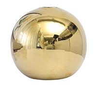 FLCPJGV Vase à Fleurs en Boule de Céramique Galvanisée Dorée, Décoration de Restaurant, M 11x10.5cm