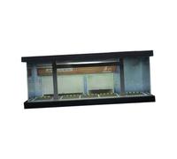 FLCPJGV Vitrine de garage 1/64, boîte de rangement de protection, parking de diorama de paysage, vitrine d'exposition de modèle de voiture, pour voitures de, Style C