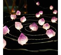 FLCSI Lumières LED améthyste naturelle - 40 lumières télécommande - Intérieur-extérieur - Tente mariage