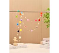 FLCSIed Guirlande lumineuse à 20 LED en cuivre avec pompons alimentée par 2 piles AA pour chambre à coucher, Saint-Valentin, mariage, fête, Noël, décoration d'intérieur (multicolore)
