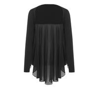 Fldy Cardigan en Forme Irrégulière À Ailes Dange pour Filles Enfants Shrug Boléro Pullover pour Le Culte De Louange Et La Danse Manteau pour Compétition Noir 11-12 Ans