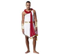Fldy Costume de dieux grecs pour homme - Costume de combattant romain - Tunique - Manchette - Tenue pour Halloween, carnaval, fête à thème