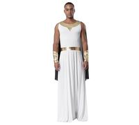 Fldy Costume grec pour homme - Costume de dieu grec - Robe romaine - Manchettes - Pour Halloween et carnaval