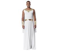 Fldy Costume grec pour homme - Costume de dieu grec - Robe romaine - Manchettes - Pour Halloween et carnaval