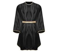 Fldy Costumes de Carnaval Homme Prêtre Robe Rave Anniversaire Scène Spectacle Angel Role Play Fancy Dress Up Déguisement Église Pasteur Uniforme Noir XXL