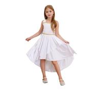 Fldy Fille Robe De Princesse Cérémonie Mariage Soirée Blanche Enfant Déguisement Déesse Grecque Halloween Carnaval Jeu De Rôle Tulle Lavande 7-8 ans