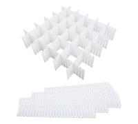 Flearitzo 24 Pièces Séparateurs de Tiroir Organisateur de Tiroir Réglables Grille Diviseur de Tiroir Separateur Tiroirs Reglable Idéal pour Bureau,Cuisine,Chambre et Salle de Bain(Blanc)