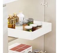 Flearitzo Tiroir Coulissant - Tiroir Coulissant Extensible - Organiseur de Placard Coulissant - Organiseur de Tiroir de Cuisine pour Placard de Cuisine - 38 cm L x 18 cm P x 6.5 cm H