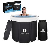 Fleau Accueil Bain de Glace XXL Pro - Baignoire d'assise Isolante Unique avec Couvercle et Pompe - Coussin Double Siège - Baignoire Gonflable
