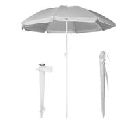 Fleau Goods Ensemble de parasols de luxe 180 cm - Protection UV - Plage/Jardin - Parasol de plage avec tarière et sac de transport - Base et housse incluses - Ensemble de plage
