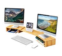 Fleau Home support d'écran réglable - surélévation d'écran support d'ordinateur portable organisateur de bureau ergonomique - support pour deux écrans