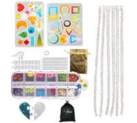 Fleau Kids Epoxy Resin Set - Kit de démarrage - Fabrication de bijoux - Art de la résine - Débutants en résine époxy pour l’art du moulage et du revêtement (295 pièces)