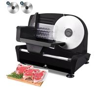 Fleau Kitchen Slicer - Includes 2x Stainless Steel Cutting Blades - Powerful Motor - Meat Slicer - Universal Slicer - Bread Slicer