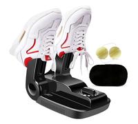 Fleau Sèche-chaussures intelligent Fonction ozone/séchage/fonction UV - Désodorisant pour chaussures - Absorbeur d'odeurs - Boules parfumées et brosse à chaussures (Sèche-chaussures avec minuterie)