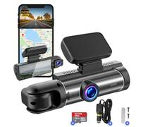 Fleau Tech Dashcam pour Voiture - Comprend WiFi et APP - Enregistreur de Conduite à Double Objectif - Détection de Mouvement et Mode stationnement - Capteur G - Full HD - Objectif Grand Angle 170°