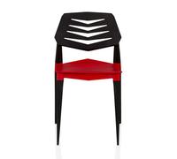 Flecharo - Chaise d'extérieur Rouge/Noir