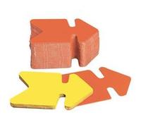 Fléche 12x16 jaune / orange - Paquet de 50 Jaune G