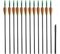 Flèche d'arc recourbé 12 pcs 30"" 0 6 cm Fibre de verre