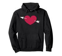 Flèche et cœur de Cupidon avec Symbole d'amour Sweat à Capuche