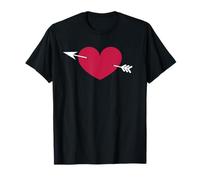Flèche et cœur de Cupidon avec Symbole d'amour T-Shirt