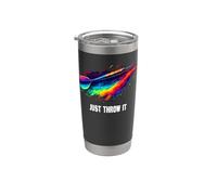 Flèche multicolore arc-en-ciel Bullseye fans de fléchettes Just Throw It Gobelet isotherme en acier inoxydable double paroi