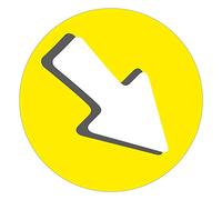 Flèches autocollantes de signalisation et d'orientation pour intérieur ou extérieur (100 flèches) - Directions, parcours fléché, indications