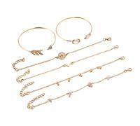 Flèches Bracelet Pièce Six Assorties Rondes Perlées Couches Combinaison Bracelet Bracelet Bracelets Mamie Phrases Anneaux