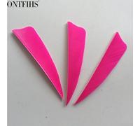 Flèches d'aile droite de 3 pouces,50 pièces,plumes,bouclier,chasse,accessoires de bricolage - Type Rose
