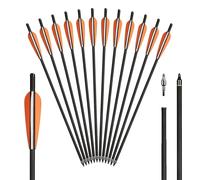 Flèches d'arbalète, carbone mixte, pointe détachable, kaki
