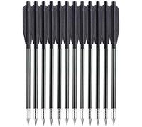 Flèches de boulons d'arbalète en Aluminium de 6,5 Pouces,Mini flèches d'arbalète pour Cible de précision d'arbalète de Pistolet de 50 à 80 LB,Pratiquer la Cible de tir, Petite Chasse (12 pièces)