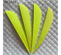 flèches de chasse 4 pouces,100 pièces,accessoires en forme d'eau,plume,fletting,tir à l'arc - Type Fluorescent Yellow