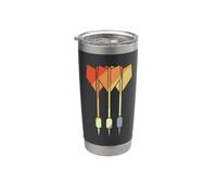 Flèches de fléchettes Graphic Retro Style Dart-Throwing Gobelet isotherme en acier inoxydable double paroi