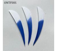 Flèches en forme de goutte d'eau,36 pièces/lot,3 pouces,plume,document nickel é,tir à l'arc,accessoires de bricolage,plume de dinde - Type white on blue