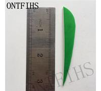 Flèches en forme de goutte d'eau,aile droite,3 pouces,tir à l'arc,plume traditionnelle,empennage pour manche en bambou et carbone,50 pièces - Type vert militaire