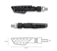 Fleches Led TAAC Lumiere De Position Arriere Et Stop Avec Lentille Fume
