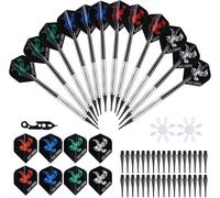 Flechette Pointe Plastique 12Pcs Flechettes pour Cible Electronique Fléchettes Pointe Plastique avec 12 Feuilles et 50 Pointes pour Jeux de Flechette Jeux Flechette Electronique