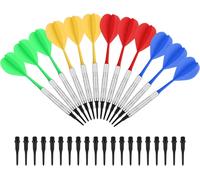 Flechette Pointe Plastique, 14g Professionnelle Flechette Pointe Plastique, 12 Fléchettes avec 100 Pointes pour Cible de Flechette Electronique