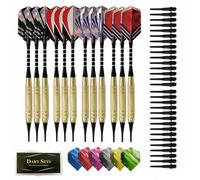 Fléchettes à pointe souple avec vol et 100 pointes souples pour fléchettes électroniques, bureau, divertissement à domicile