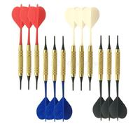 Fléchettes avec pointe en nylon pour jeu en plastique électronique,manche souple pour intérieur et barre de couleur aléatoire, 12 pièces/ensemble,