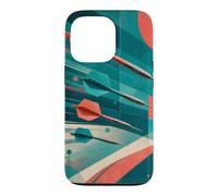 Fléchettes colorées Le Long d'un Chemin de vol géométrique Coque pour iPhone 13 Pro