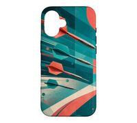 Fléchettes colorées Le Long d'un Chemin de vol géométrique Coque pour iPhone 16