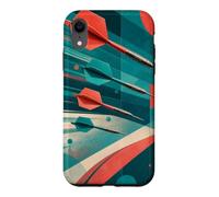 Fléchettes colorées Le Long d'un Chemin de vol géométrique Coque pour iPhone XR