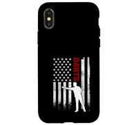 Fléchettes Drapeau américain Vieilli Joueur Patriotique USA Coque pour iPhone X/XS