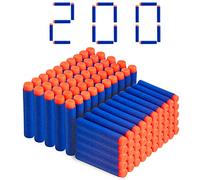Fléchettes en Mousse Recharge Balle 7,2 cm pour Nerf Strike Elite Series Blasters Compatible, Munition de Souple Dart Bullet Recharge en Jeux et Jouet de Plein Air Enfants, 200 Pièces - Bleu