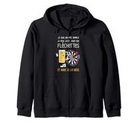 Fléchettes et Bière Humour Apéro Cadeau Fléchettes Jouer Sweat à Capuche