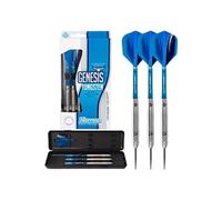 Harrows Genesis Fléchettes en tungstène | 21 g, 22 g, 23 g, 24 g, 25 g et 26 g | Comprend des tiges Supergrip et des ailettes Marathon de 100 microns
