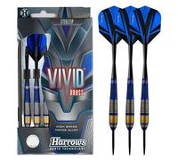 Fléchettes Harrows Vivid pointe acier 23GR Bleu-9923