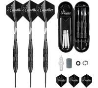Fléchettes Pointe Acier 23g/24g, 3/6 Fléchettes avec Pointe en Acier Noir, Set de Fléchettes Pointes Acier avec Ailettes, Arbres De fléchettes, Protecteurs De Vols